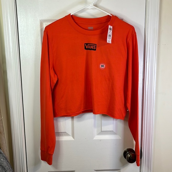 Vans Tops - VANS Orange Cropped Graphic Shirt